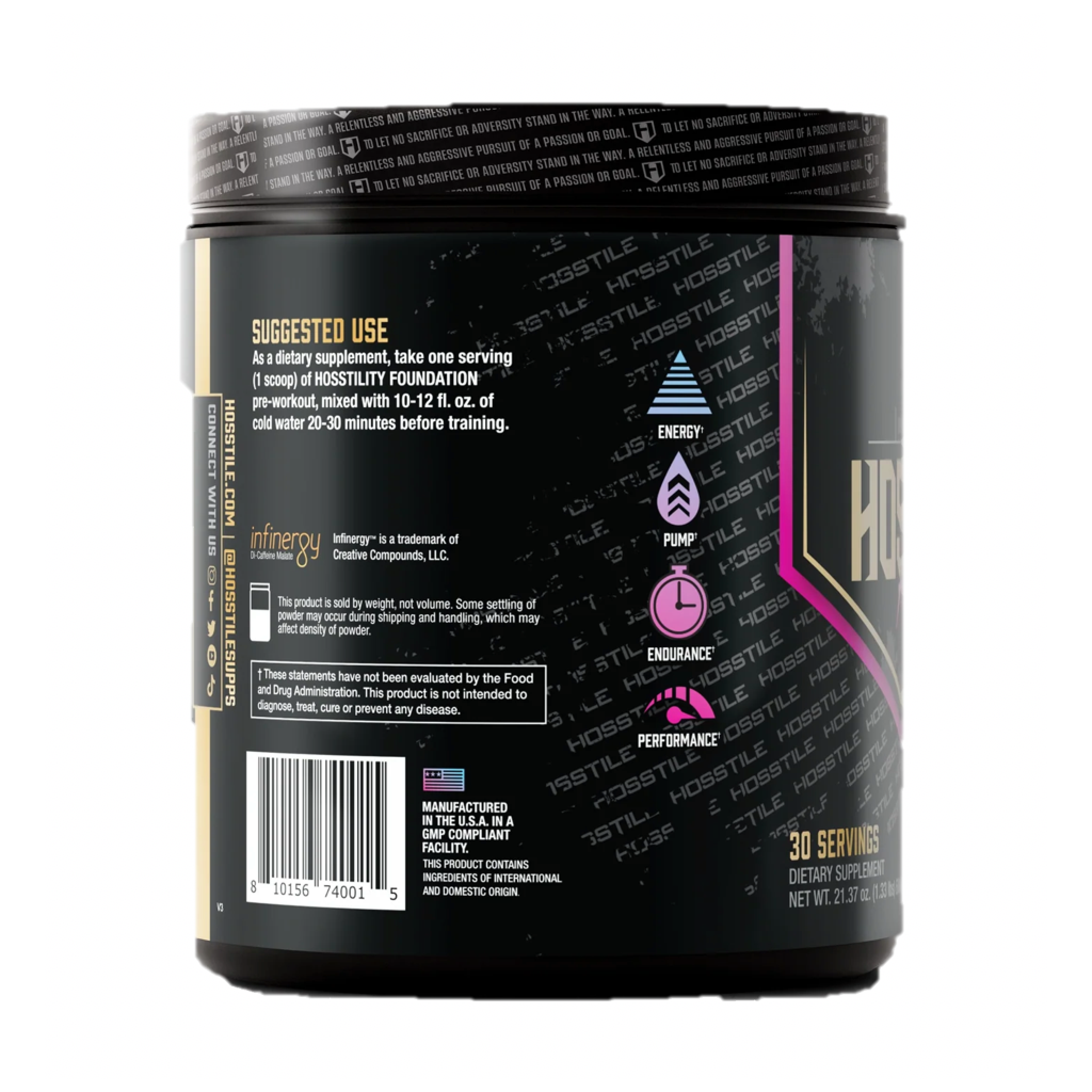 Hosstile Hosstility Foundation Entry Level Pre-Workout (30 Servings)