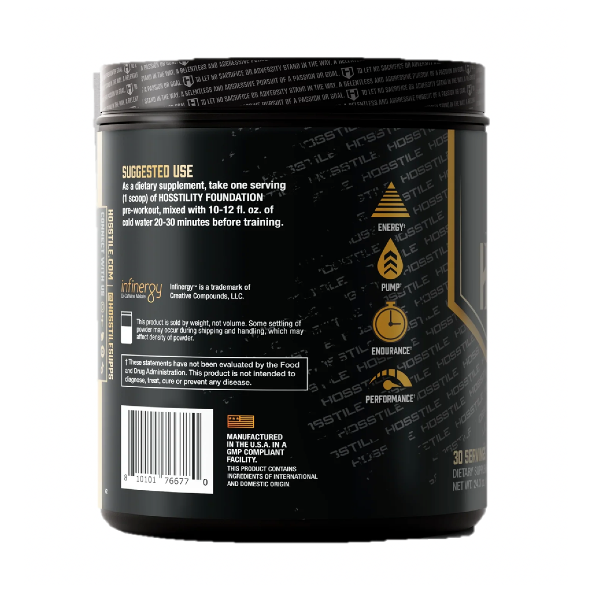 Hosstile Hosstility Foundation Entry Level Pre-Workout (30 Servings)