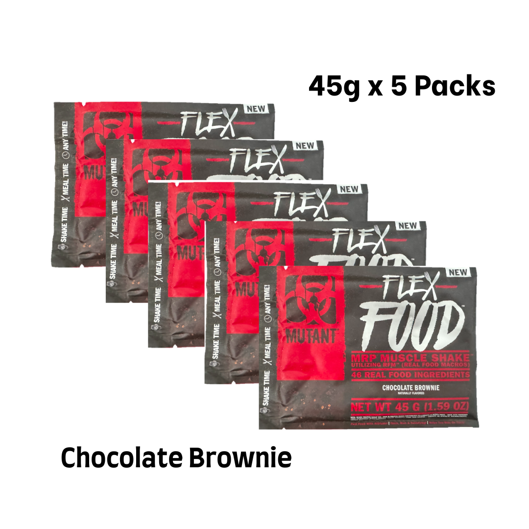 Mutant Flex Food, Meal Replacement Shake with 46 Real Food Ingredients , Protein , Carbs , Probiotics  Sample Pack