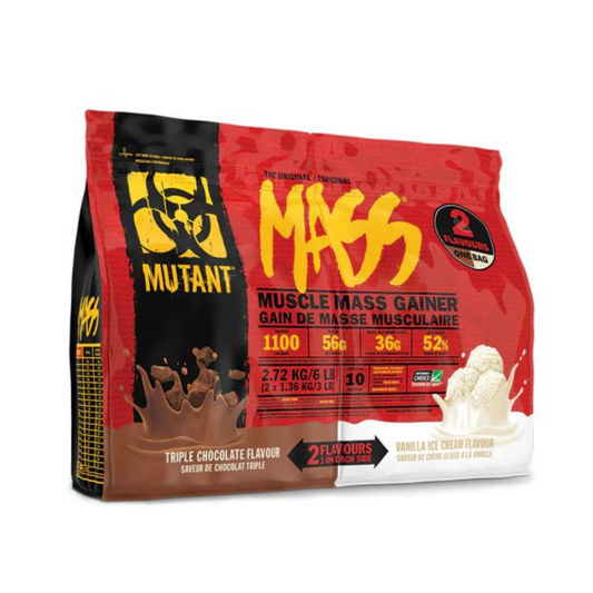 Mutant Mass, Mass Gainer 6lbs (2 Flavours One Bag)