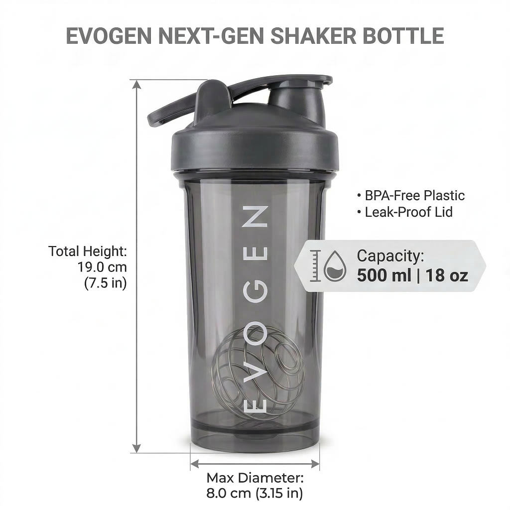 Evogen Next-Gen Transparent Shaker 500ml