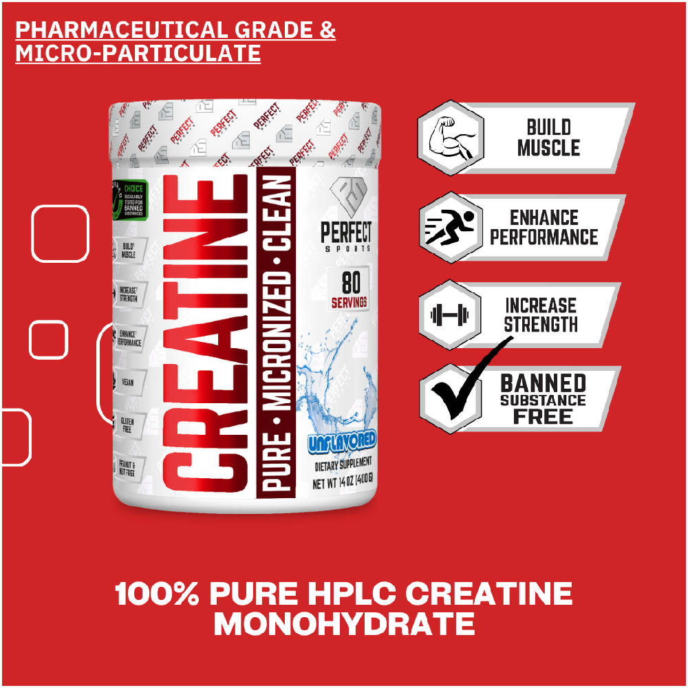 PERFECT Sports HPLC Micronized Creatine 80 Servings (400g)