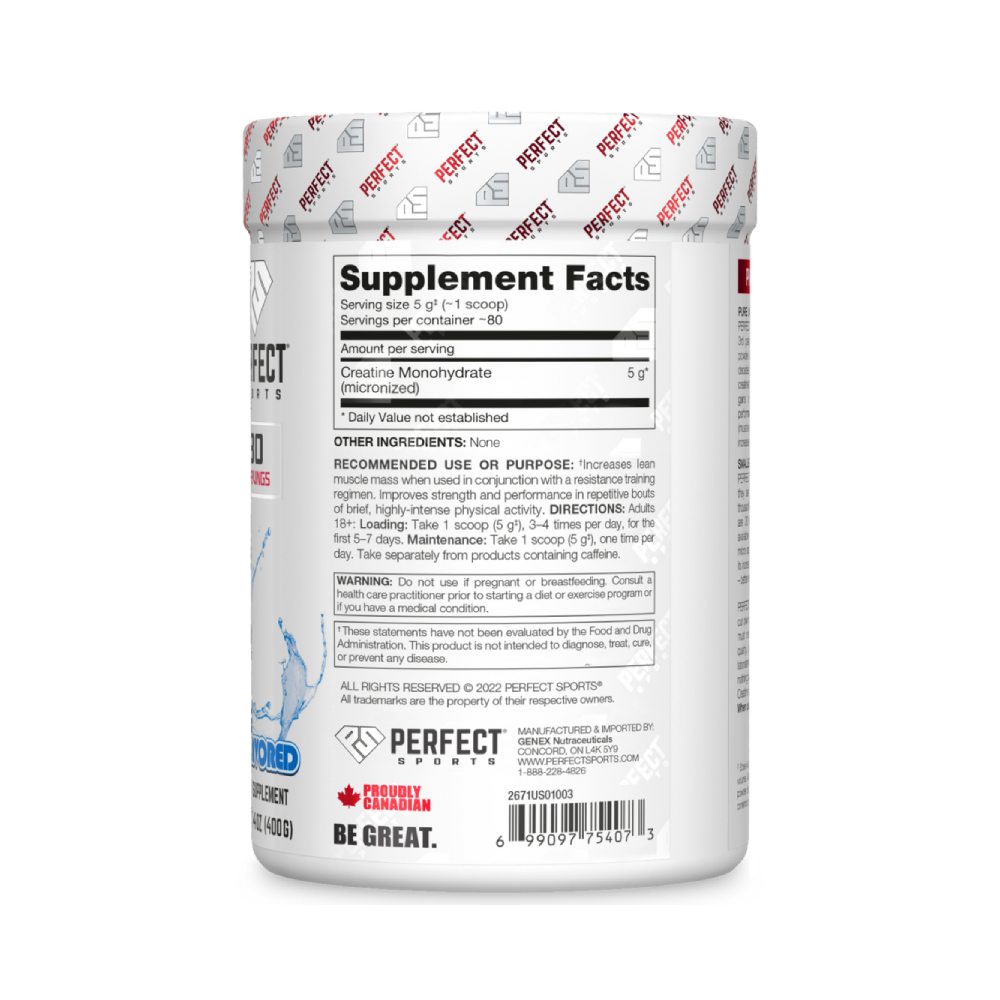 PERFECT Sports HPLC Micronized Creatine 80 Servings (400g)