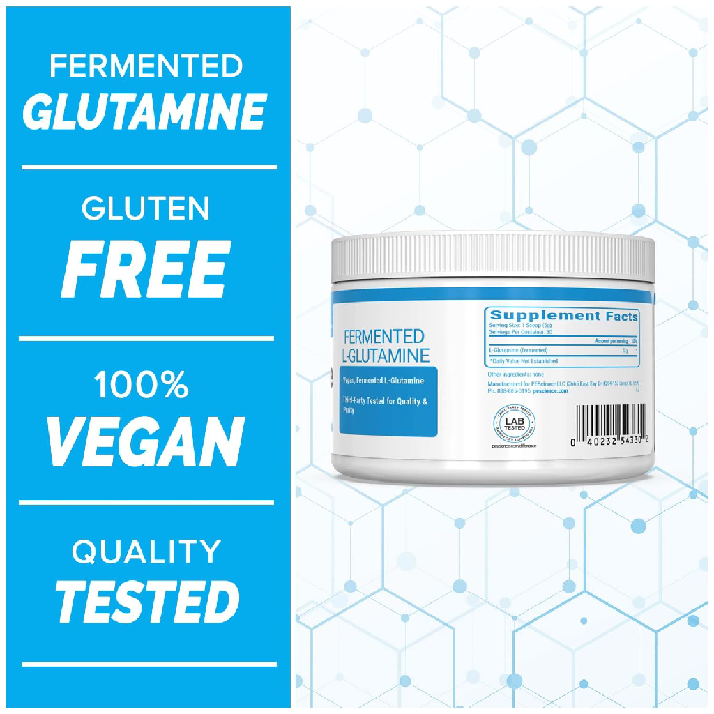 PEScience TruGlutamine Powder (Fermented Vegan L-Glutamine)