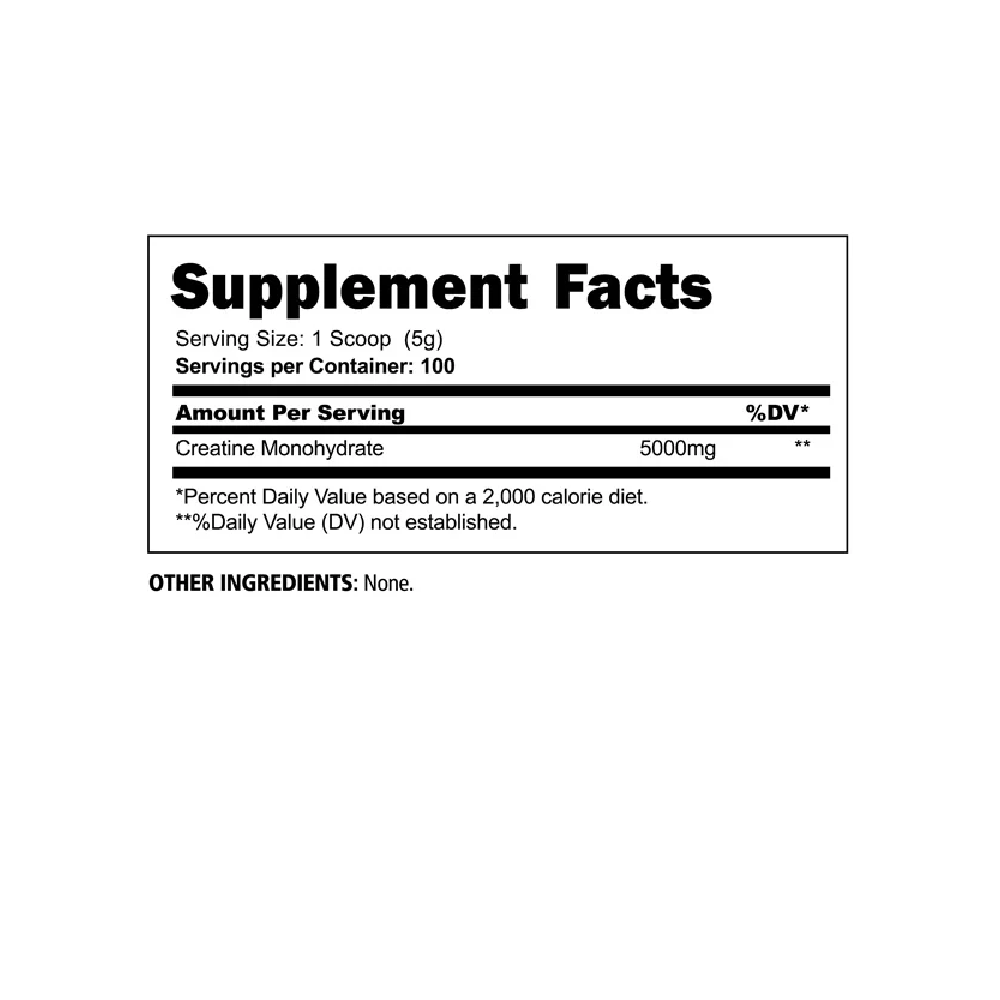 Panda Creatine Monohydrate (5 Grams) 100 Serving