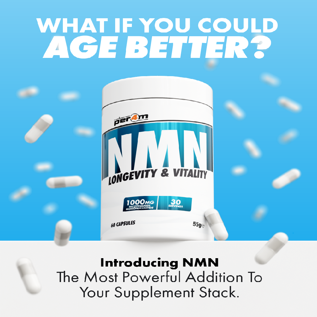 Per4m NMN Capsules - 1000mg High-Strength NAD+ Support | Longevity & Vitality | 60 Capsules