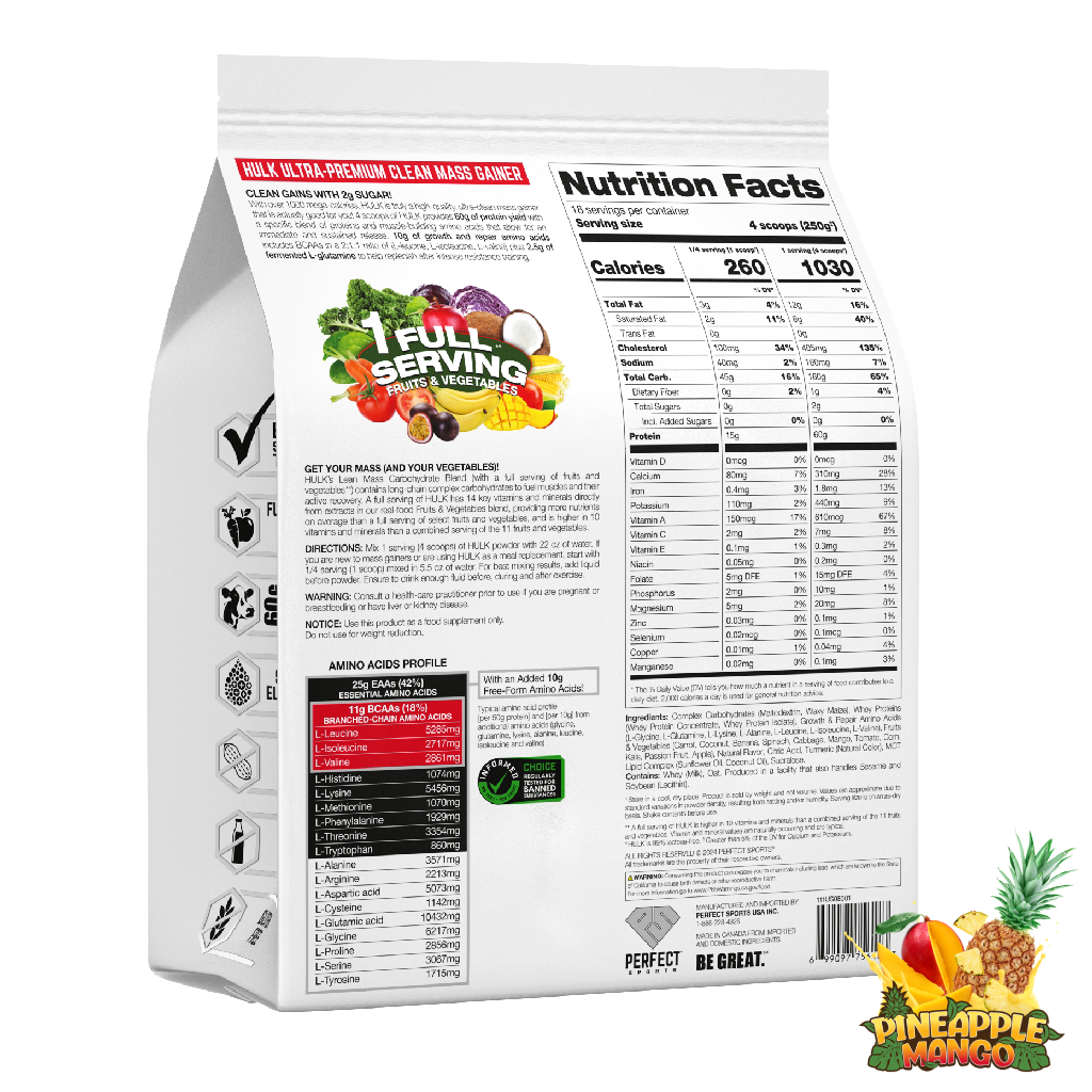 PERFECT Sports Hulk 10lb Mass Gainer