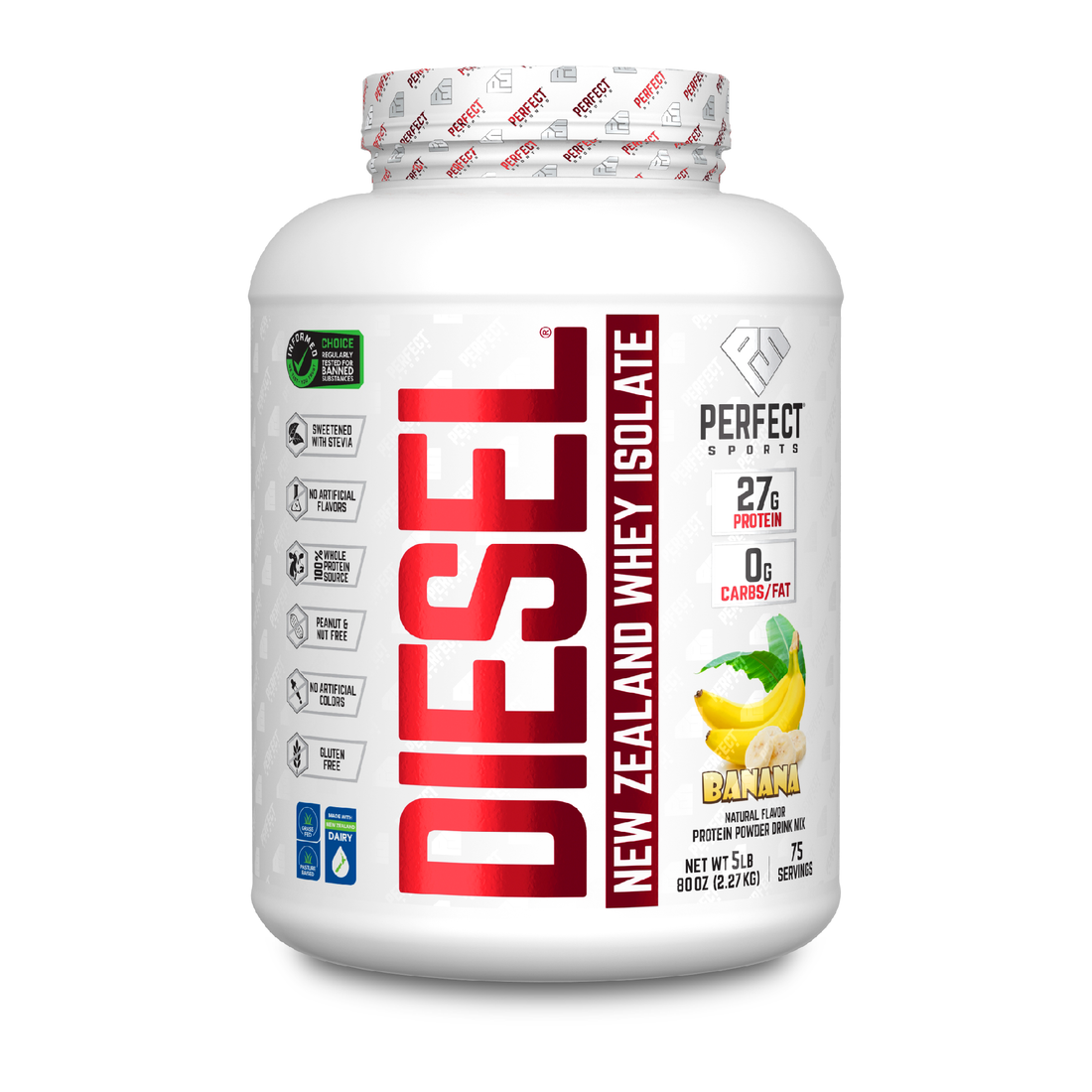 PERFECT Sports Diesel New Zealand 100% Whey Protein Isolate 5lbs