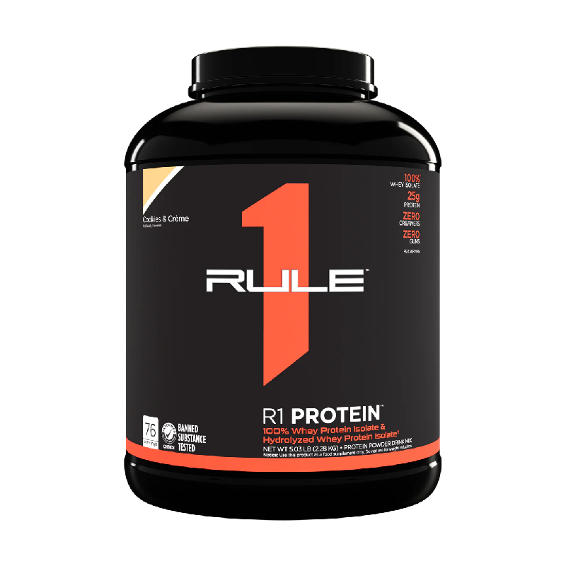 Rule One Protein Whey Isolate / Hydrolysate 2lbs (28 - 30 Servings) - 5lbs (60 - 76 Servings)