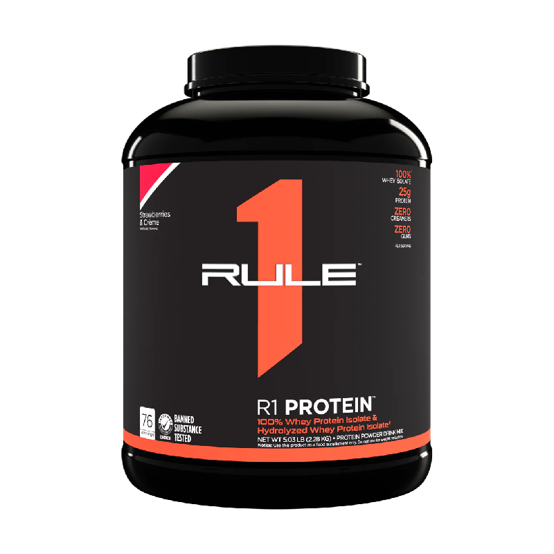 Rule One Protein Whey Isolate / Hydrolysate 2lbs (28 - 30 Servings) - 5lbs (60 - 76 Servings)