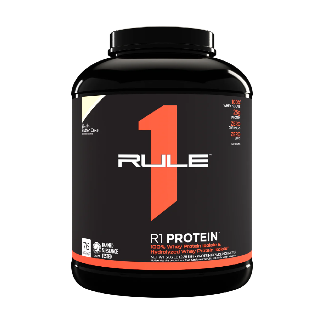 Rule One Protein Whey Isolate / Hydrolysate 2lbs (28 - 30 Servings) - 5lbs (60 - 76 Servings)
