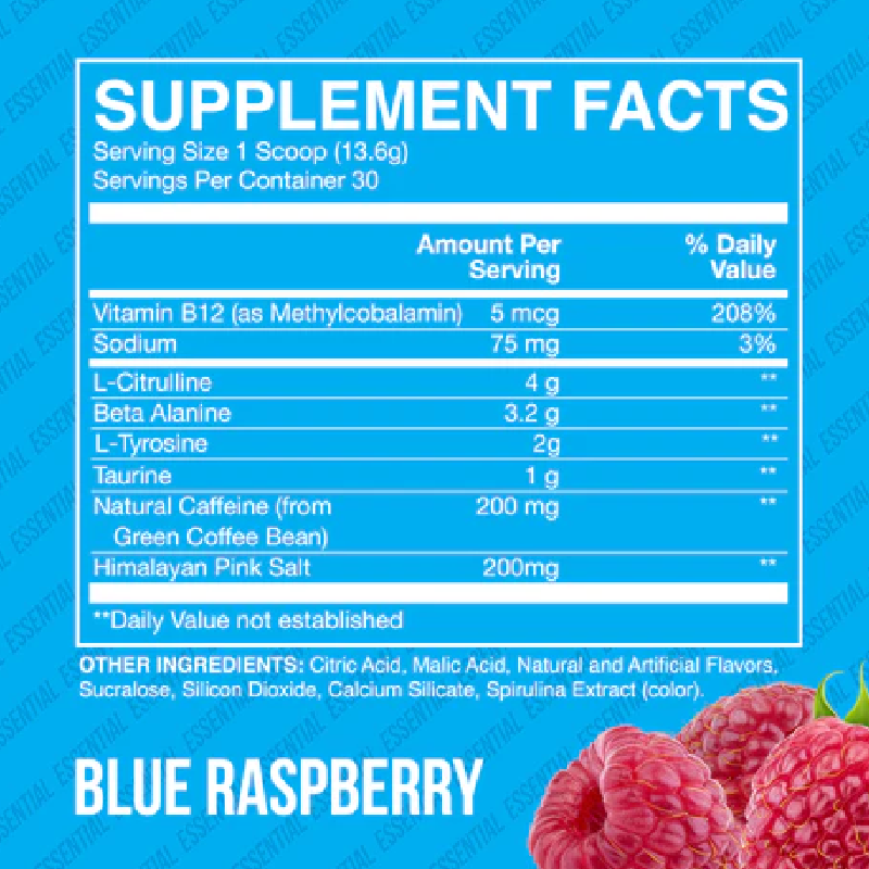 Cbum Pre Workout Raspberry RAW Nutrition X CBUM Essential Pre-workout 30 Servings