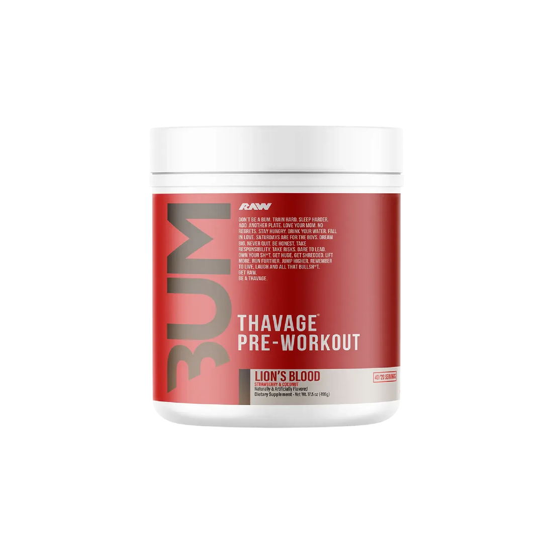 RAW Nutrition CBUM Thavage Pre-workout - 40 Servings