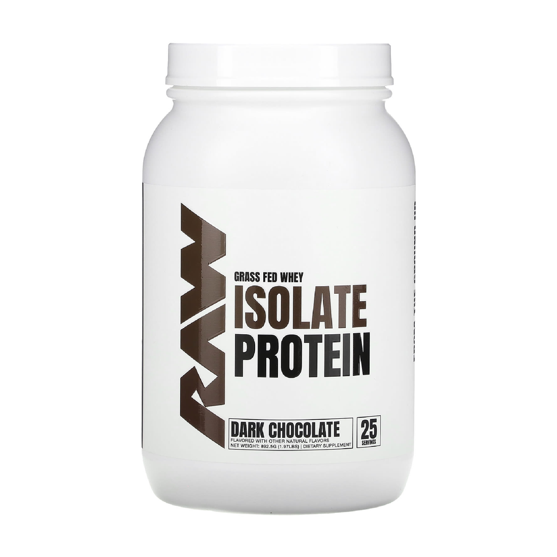 RAW Nutrition 100% Grass Fed Whey Protein Isolate 2lbs