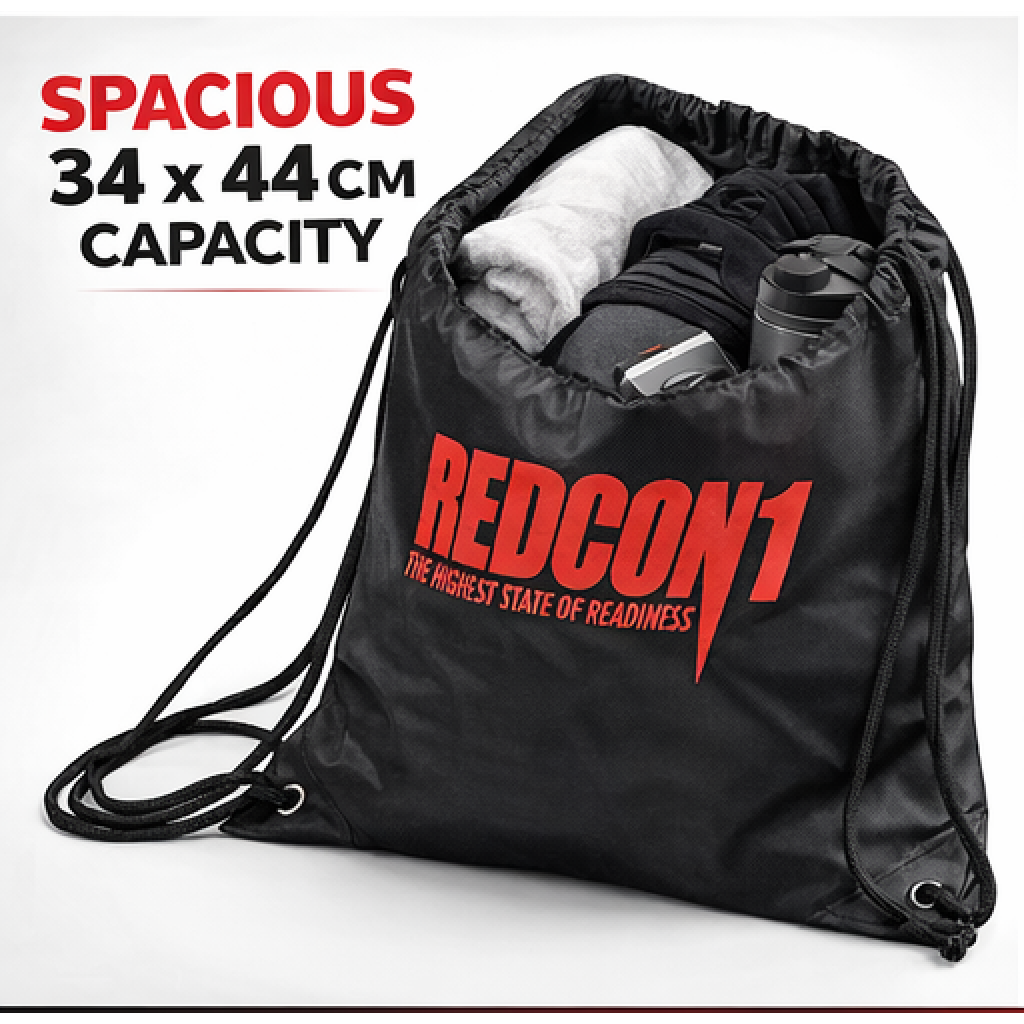 Redcon1 Black THSOR Drawstring Bag