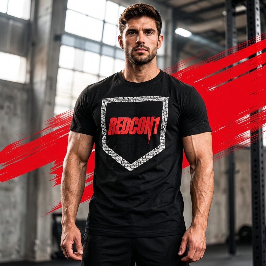 Redcon1 T-Shirt Black w/Red Logo