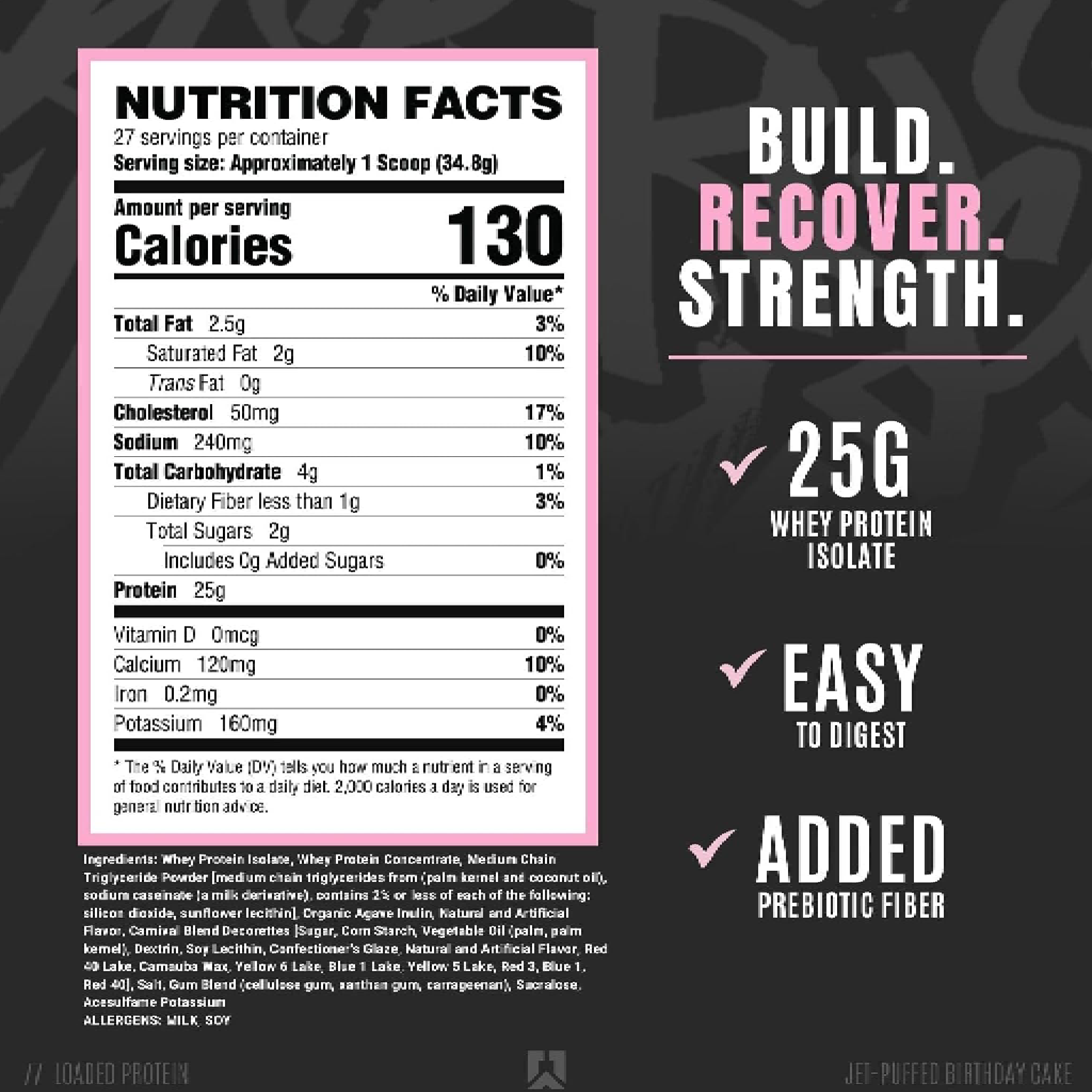 Ryse Jet-Puffed™ LOADED PROTEIN - Birthday Cake