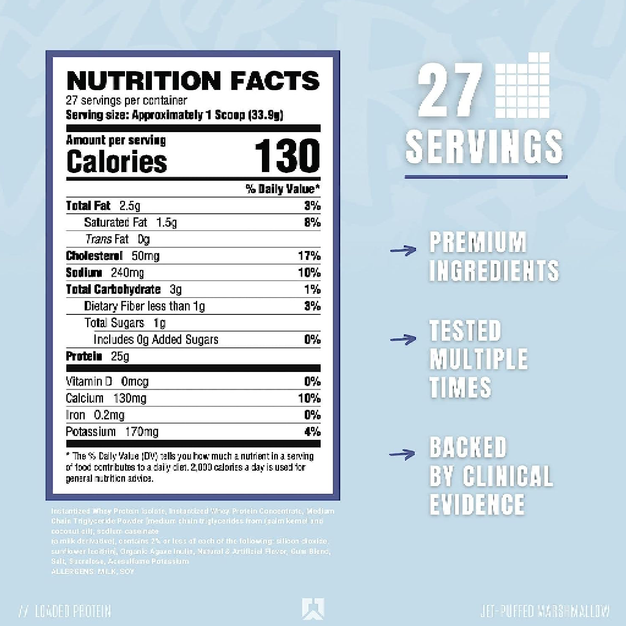 Ryse Jet-Puffed™ LOADED PROTEIN - Marshmallow