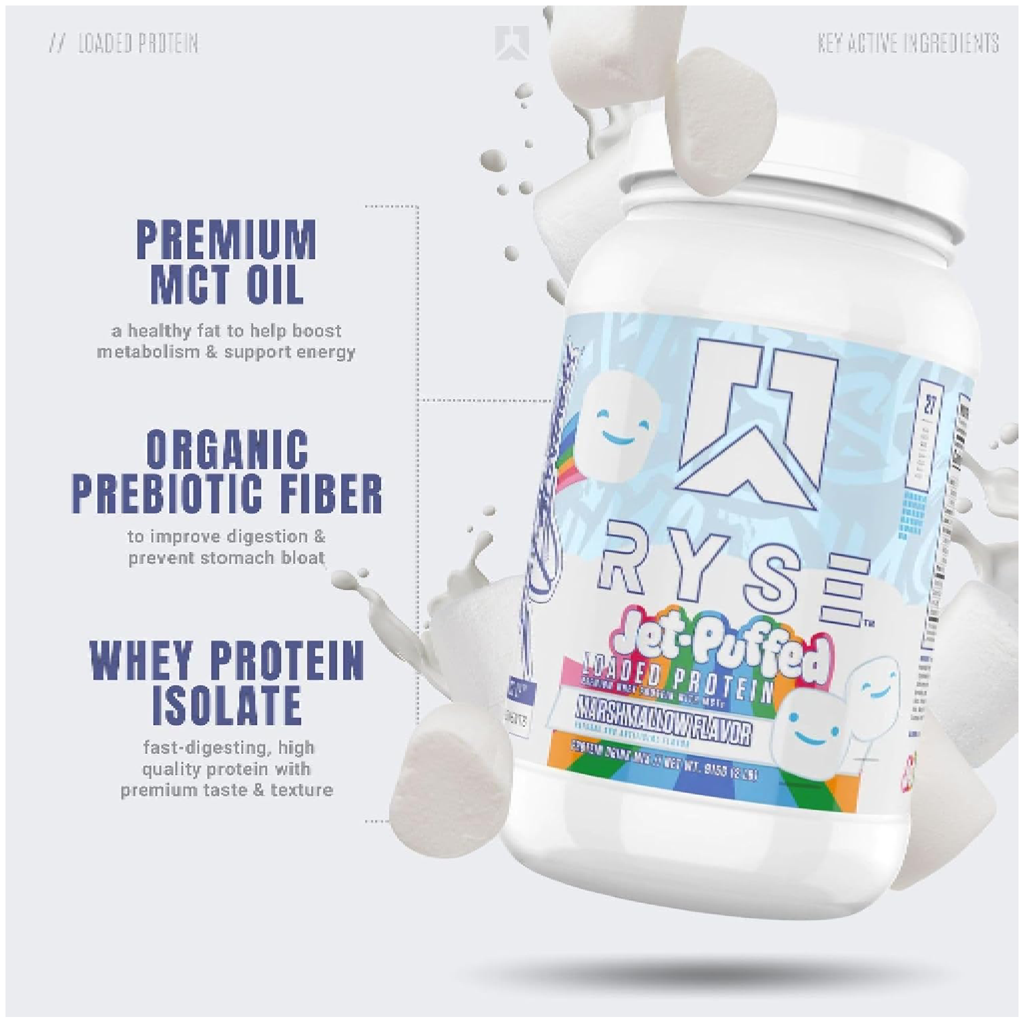 Ryse Jet-Puffed™ LOADED PROTEIN - Marshmallow