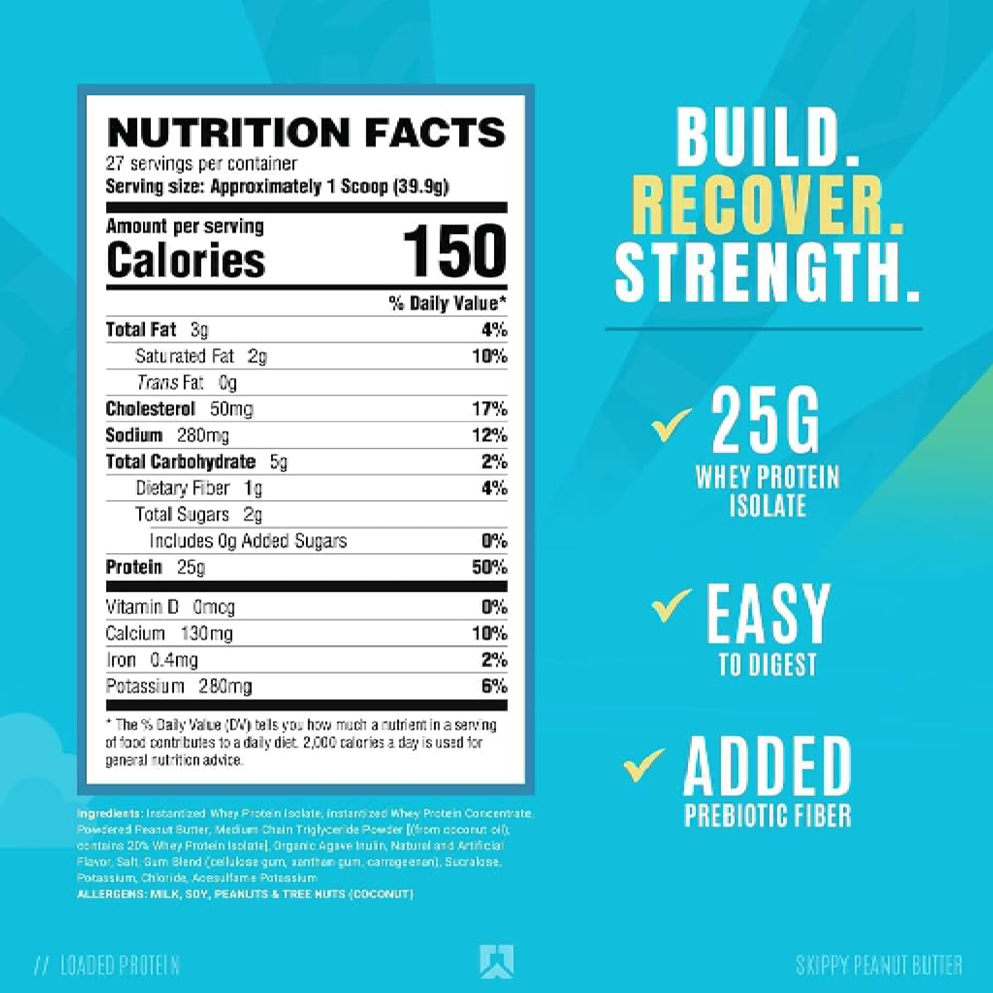 Ryse SKIPPY® PEANUT BUTTER FLAVOR Loaded Protein 2lb & 4lb