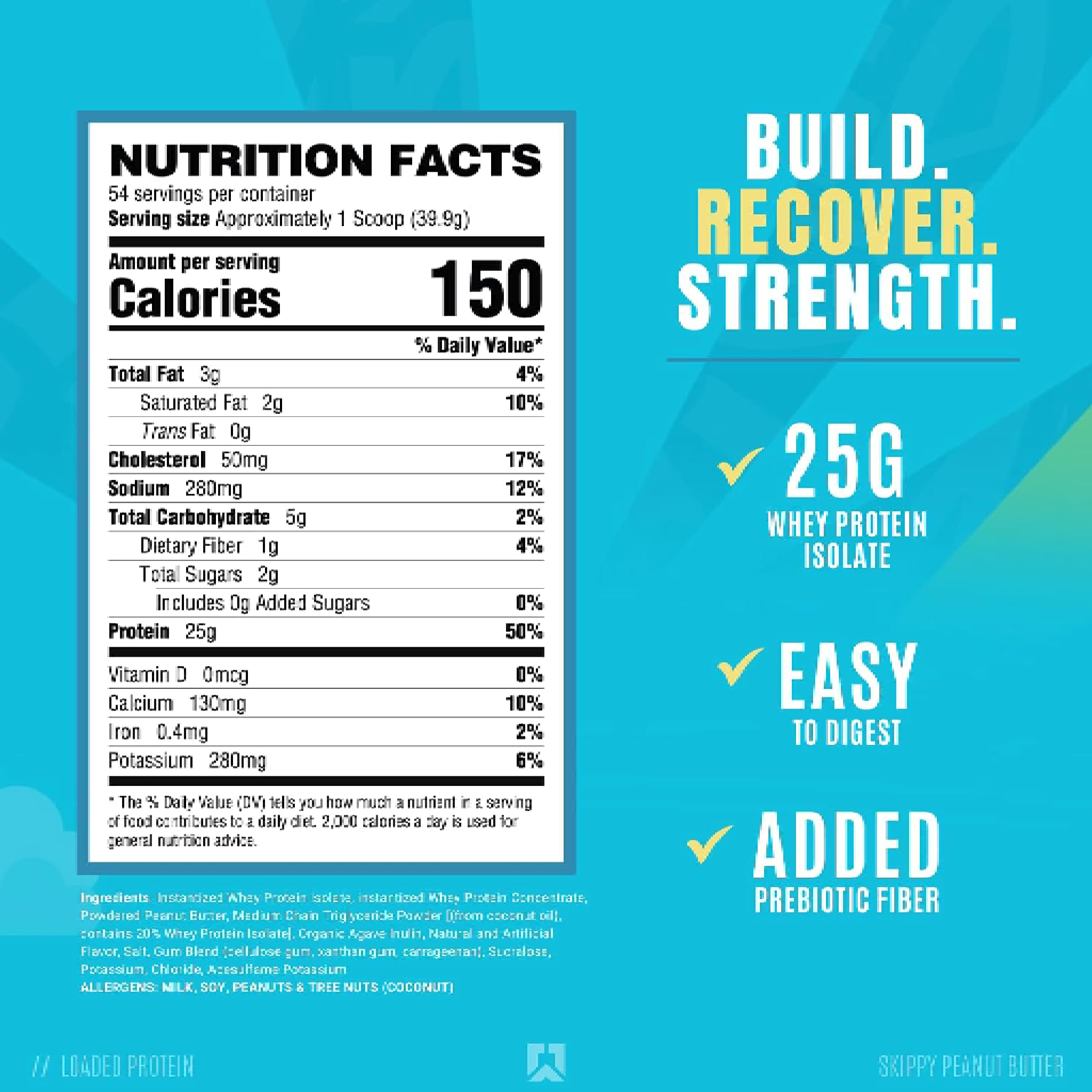 Ryse SKIPPY® PEANUT BUTTER FLAVOR Loaded Protein 2lb & 4lb