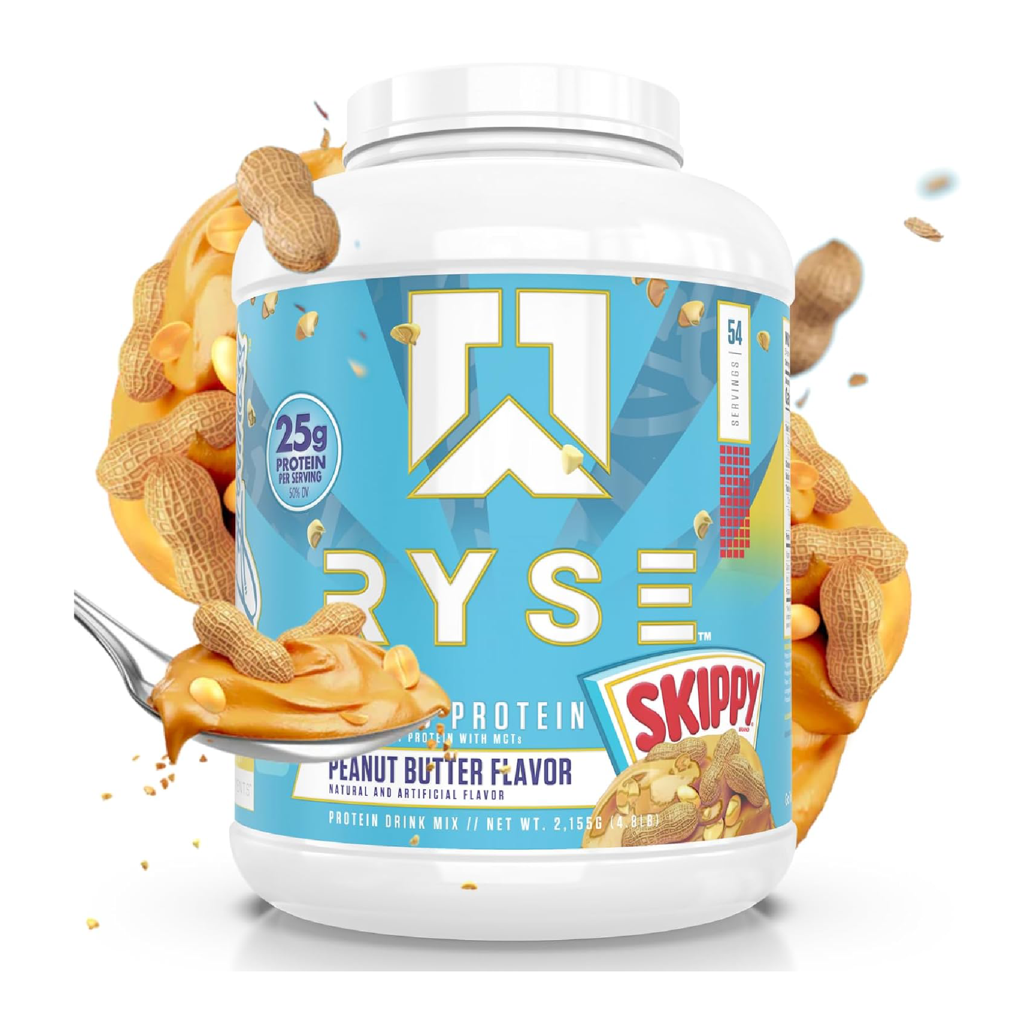 Ryse SKIPPY® PEANUT BUTTER FLAVOR Loaded Protein 2lb & 4lb