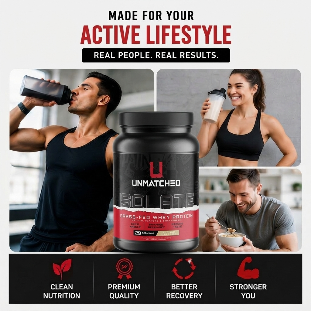 Unmatched Grass Fed Whey Protein Isolate 2lbs