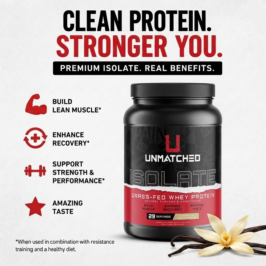 Unmatched Grass Fed Whey Protein Isolate 2lbs