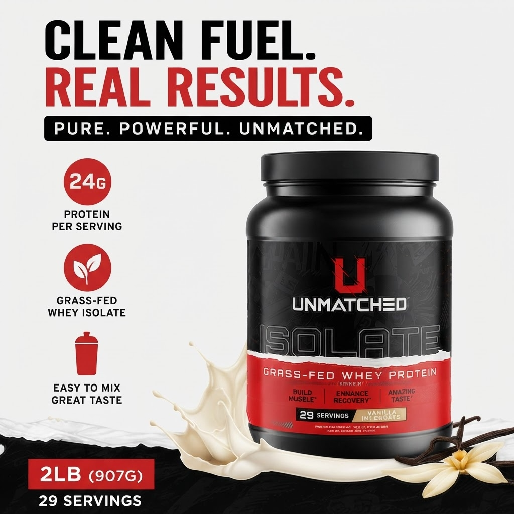 Unmatched Grass Fed Whey Protein Isolate 2lbs