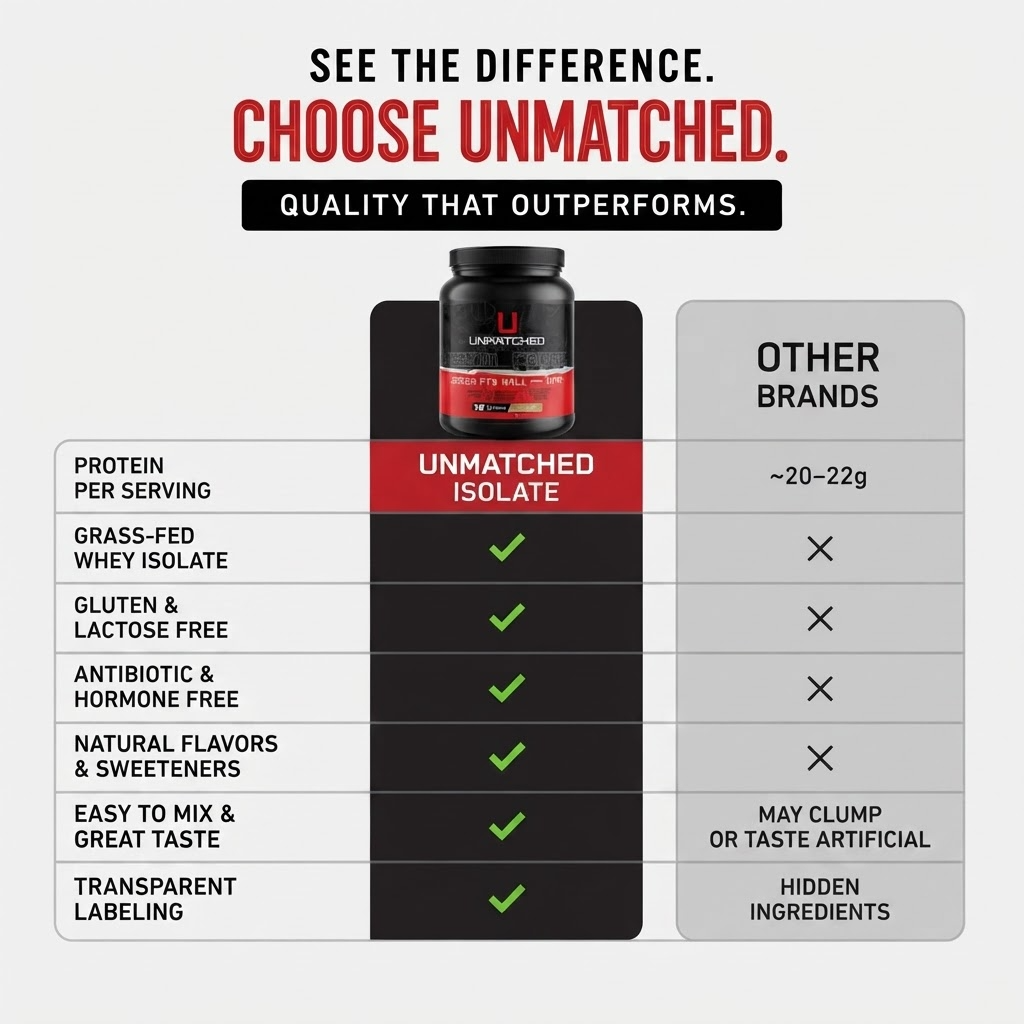 Unmatched Grass Fed Whey Protein Isolate 2lbs