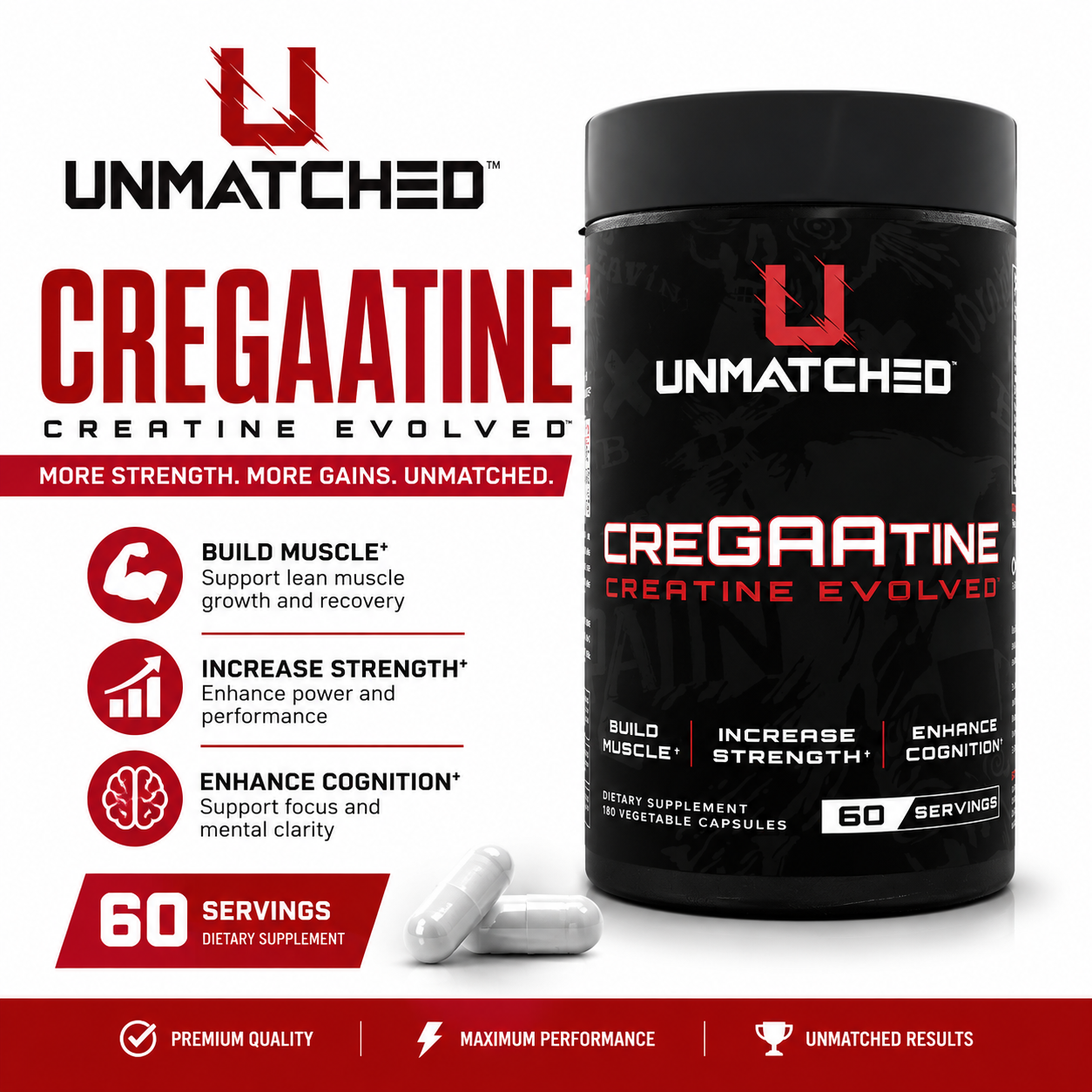 Unmatched CreGAAtine Capsules (60 Servings)