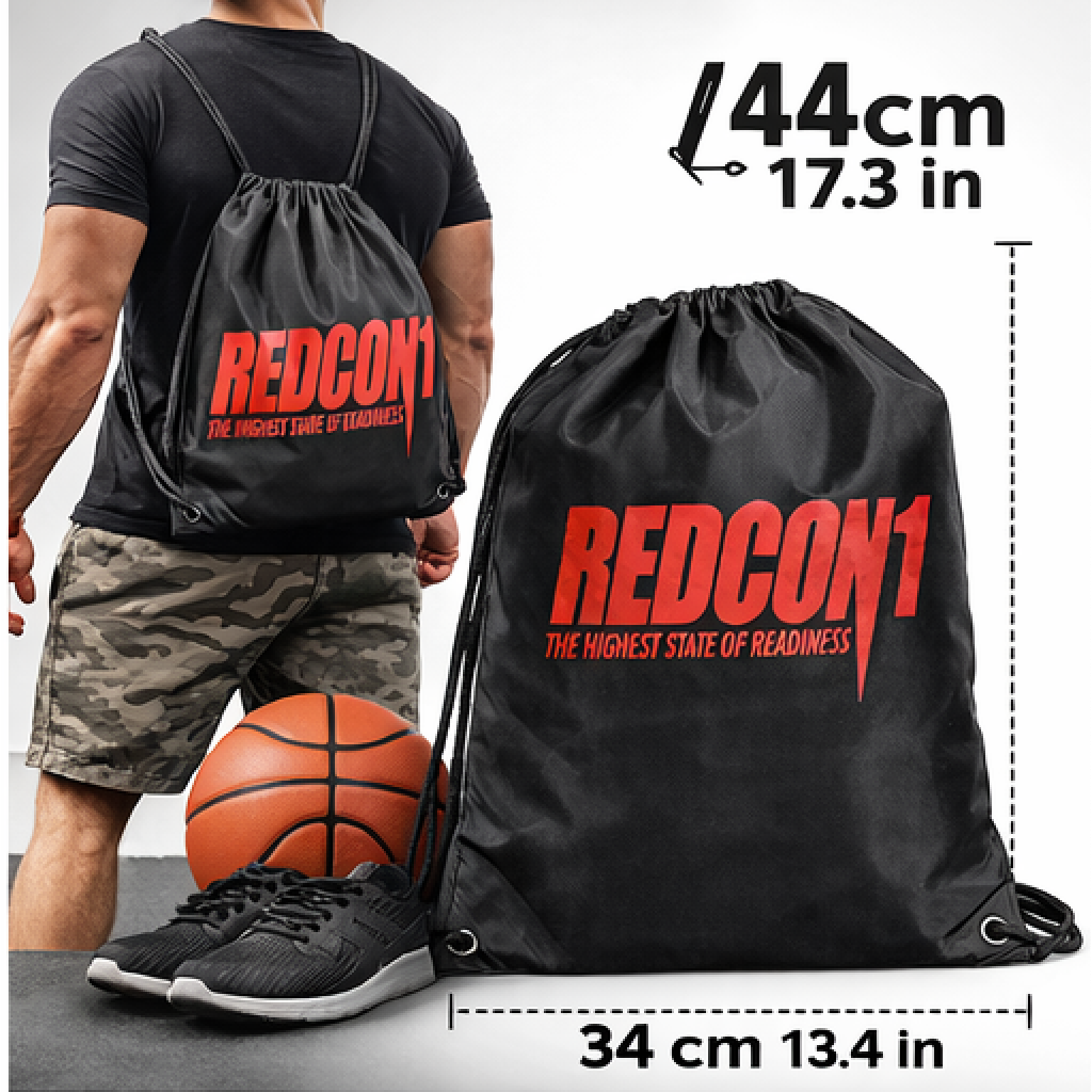 Redcon1 Black THSOR Drawstring Bag