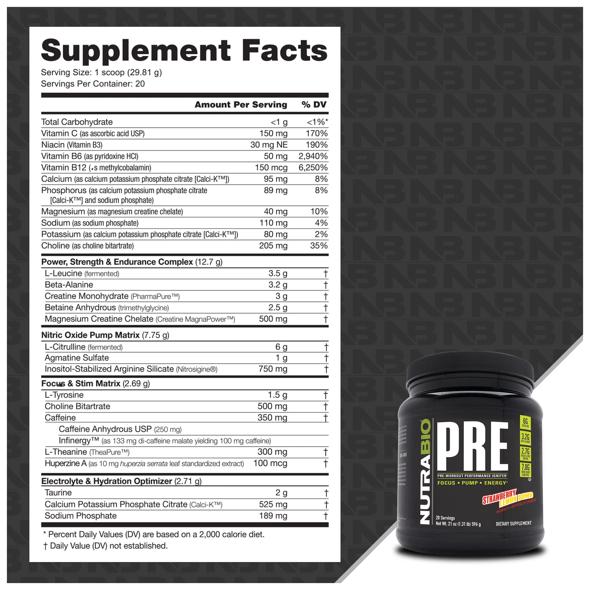 NutraBio PRE Workout