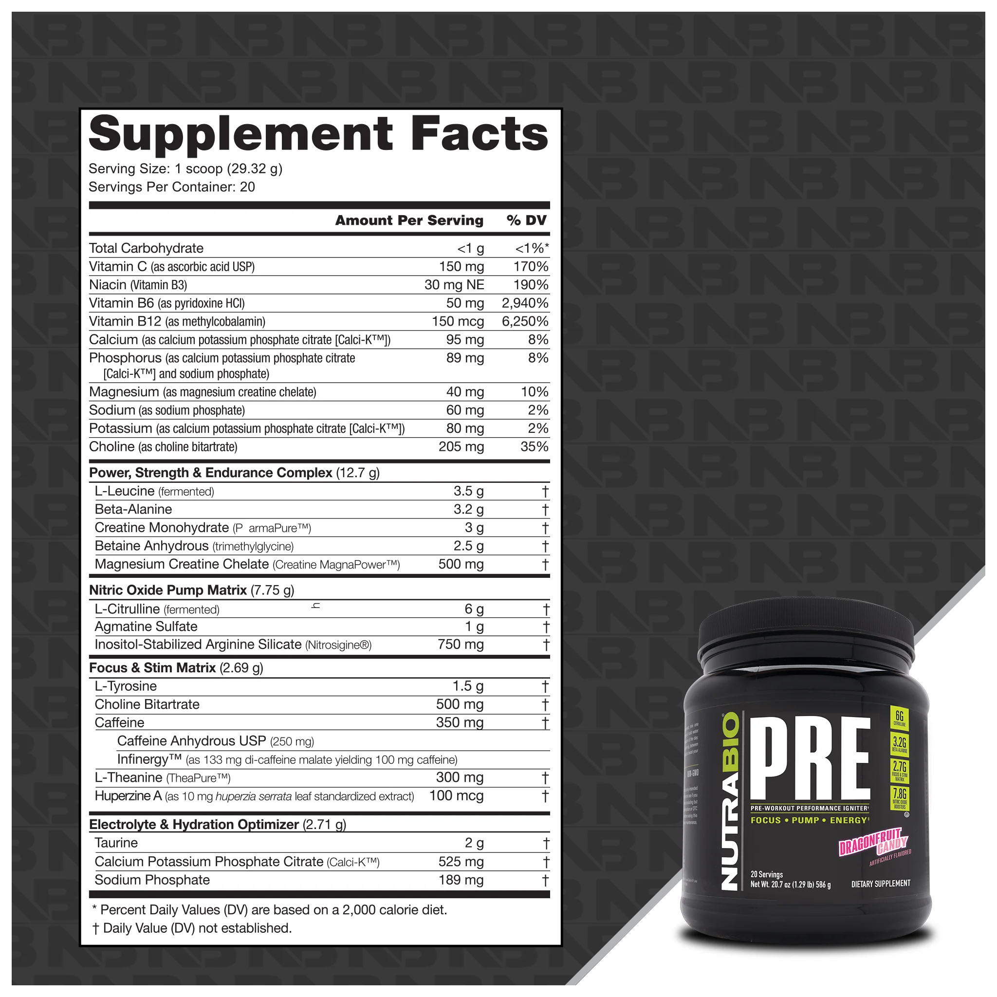 NutraBio PRE Workout