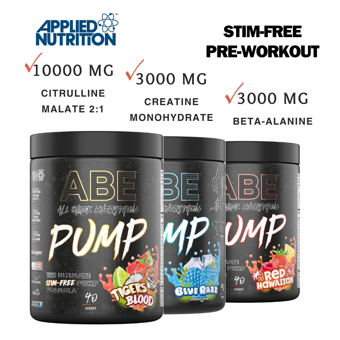 Applied Nutrition ABE PUMP - Zero Stim Pre-Workout (500G) (Halal) ( 40/20 Servings)