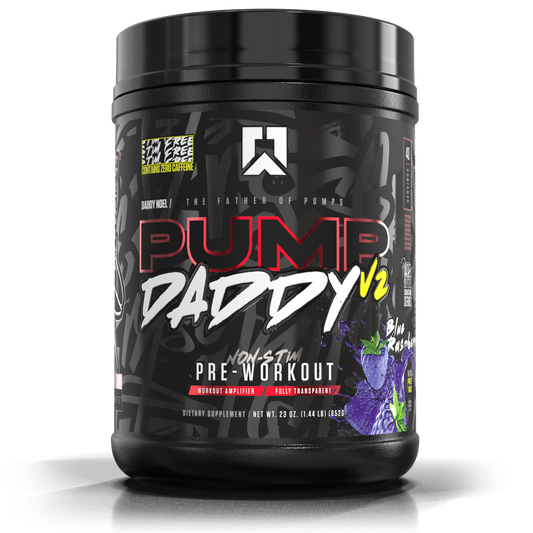 Ryse Pump Daddy V2 Non Stim Preworkout 40/20 Servings 9g L-Citrulline 5g Creatine , Betaine Nitrate (as N03-T®) 2g , Beta Alanine 6.4g