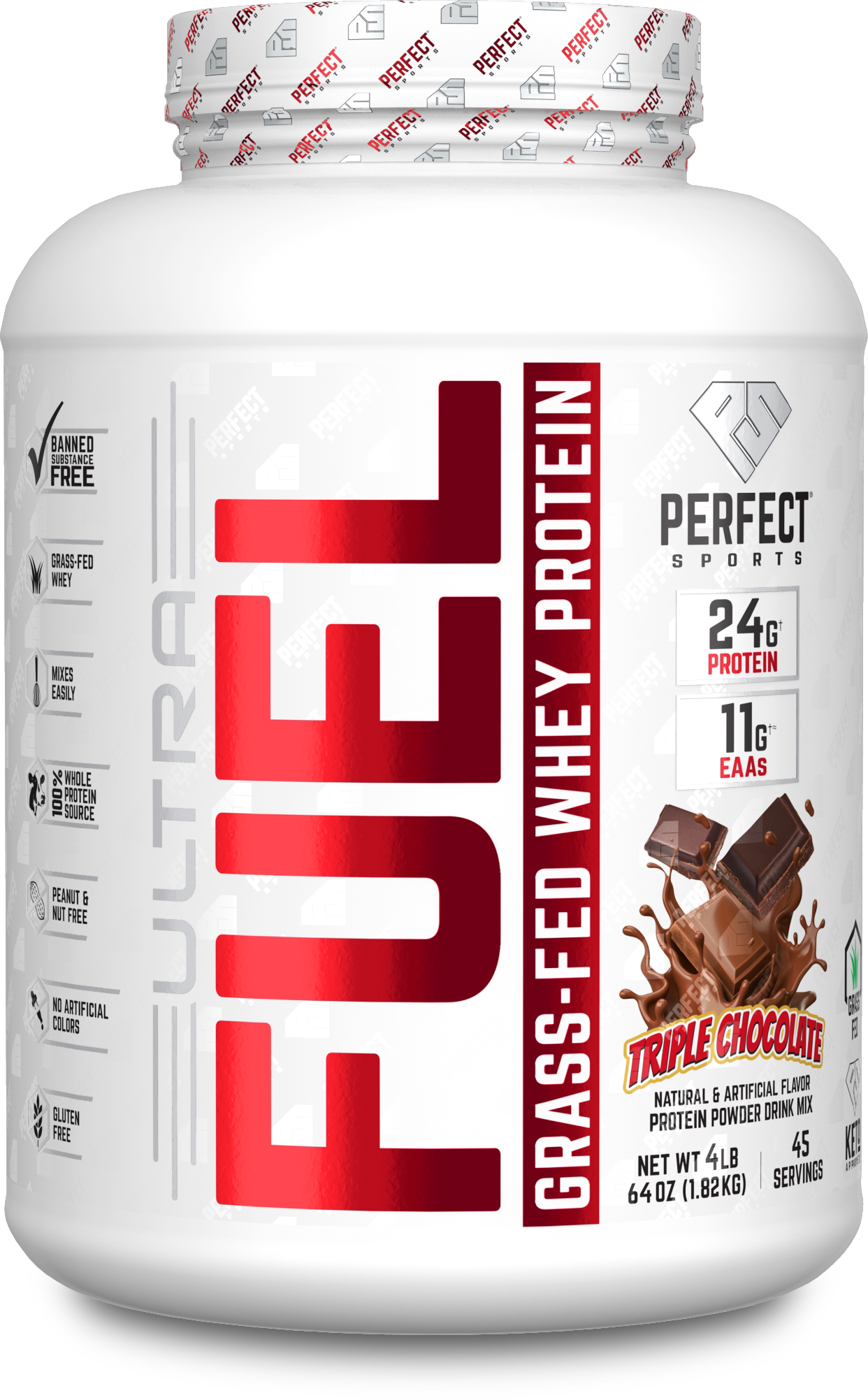 Perfect Sports Ultra Fuel Grass Fed Whey Protein 4lbs