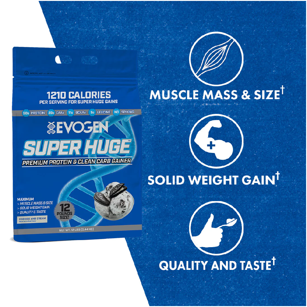 Evogen SUPERHUGE Mass Gainer ( 12lbs )