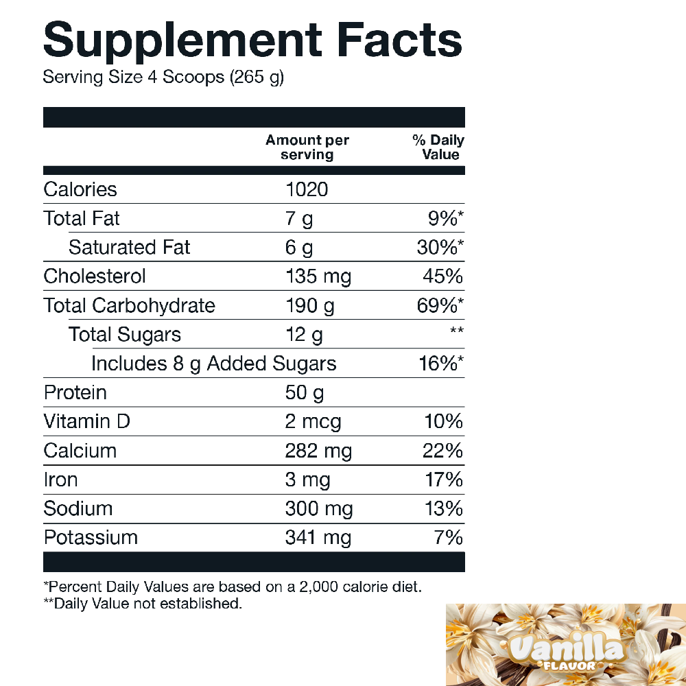 Basic Supplements Mass Gainer 6lbs