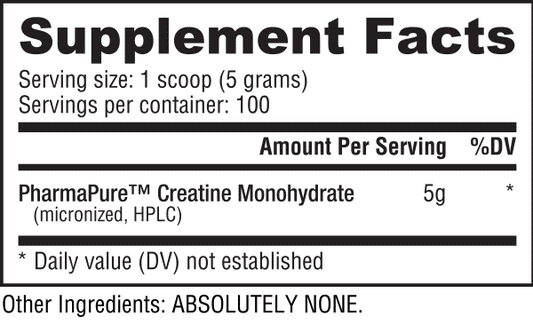 NutraBio Creatine Monohydrate ( 100 Servings )