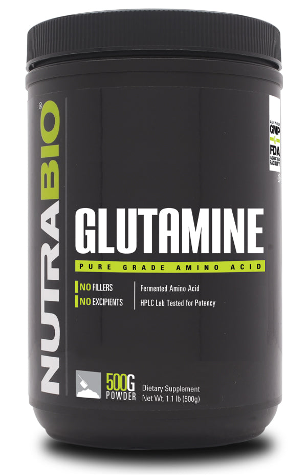 NutraBio Glutamine - 500 Grams