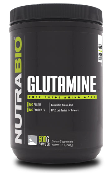 NutraBio Glutamine - 500 Grams