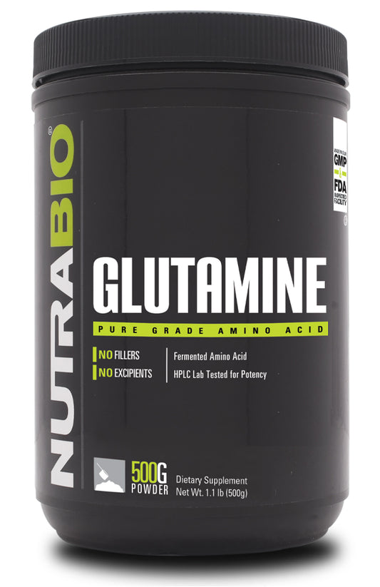 NutraBio Glutamine - 500 Grams