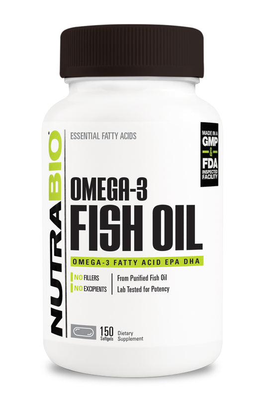 NutraBio Omega 3 Fish Oil 150 Softgels