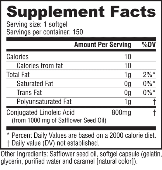 NutraBio CLA (800mg) 150 Softgels