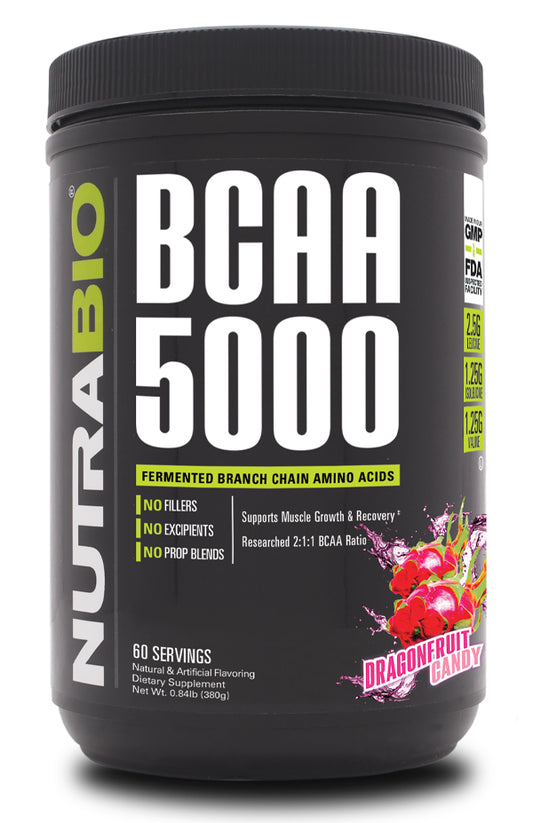 NutraBio BCAA 5000 Powder - 60 Servings