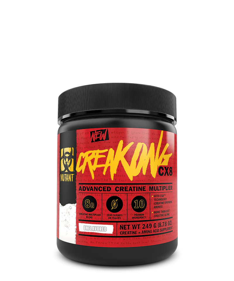 Mutant CREAKONG CX8, Triple Creatine Blend w Creatine Synthesis Matrix, Increase strength & muscle size 30 servings