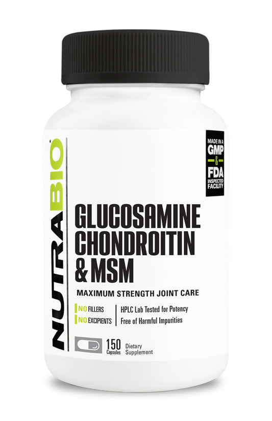 NutraBio Glucosamine Chondroitin OptiMSM 150 Capsules