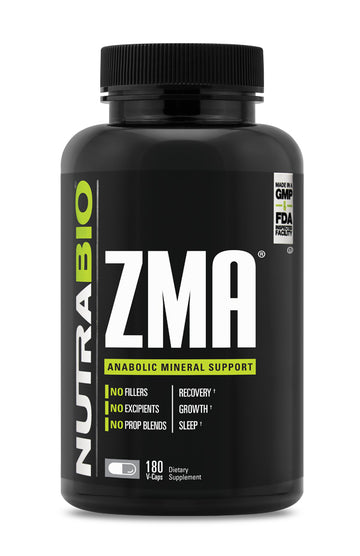 NutraBio ZMA 180 Vegetable Capsules