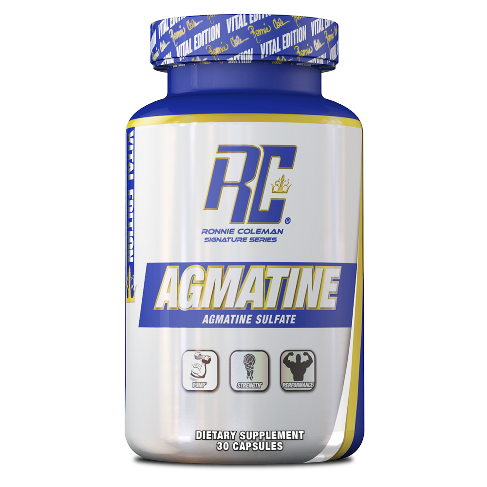 Ronnie Coleman Signature Series Agmatine Nitric Oxide Booster Pre Workout Pump, 30 Capsules (Expiry Oct 2022)